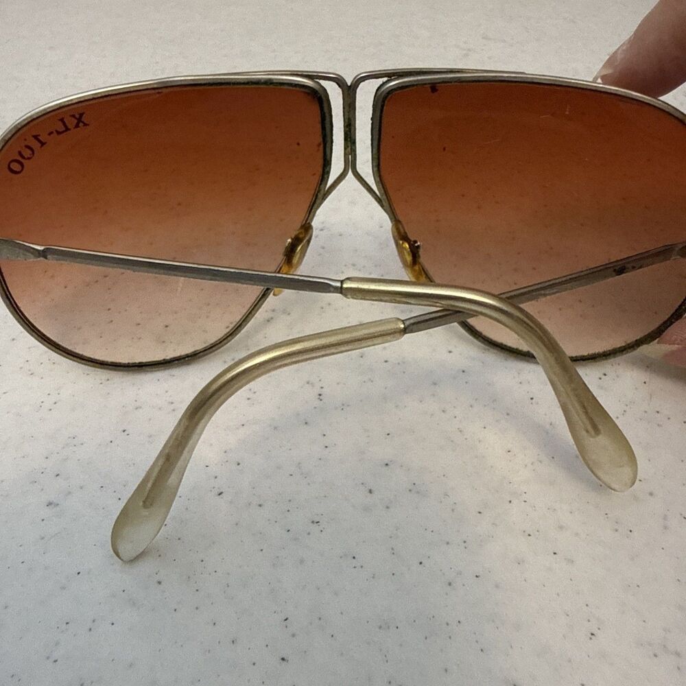 Vtg ROC XL-100 Aviator Sunglasses Frame Rose Teardrop Porsche Carrera Design - Picture 9 of 14